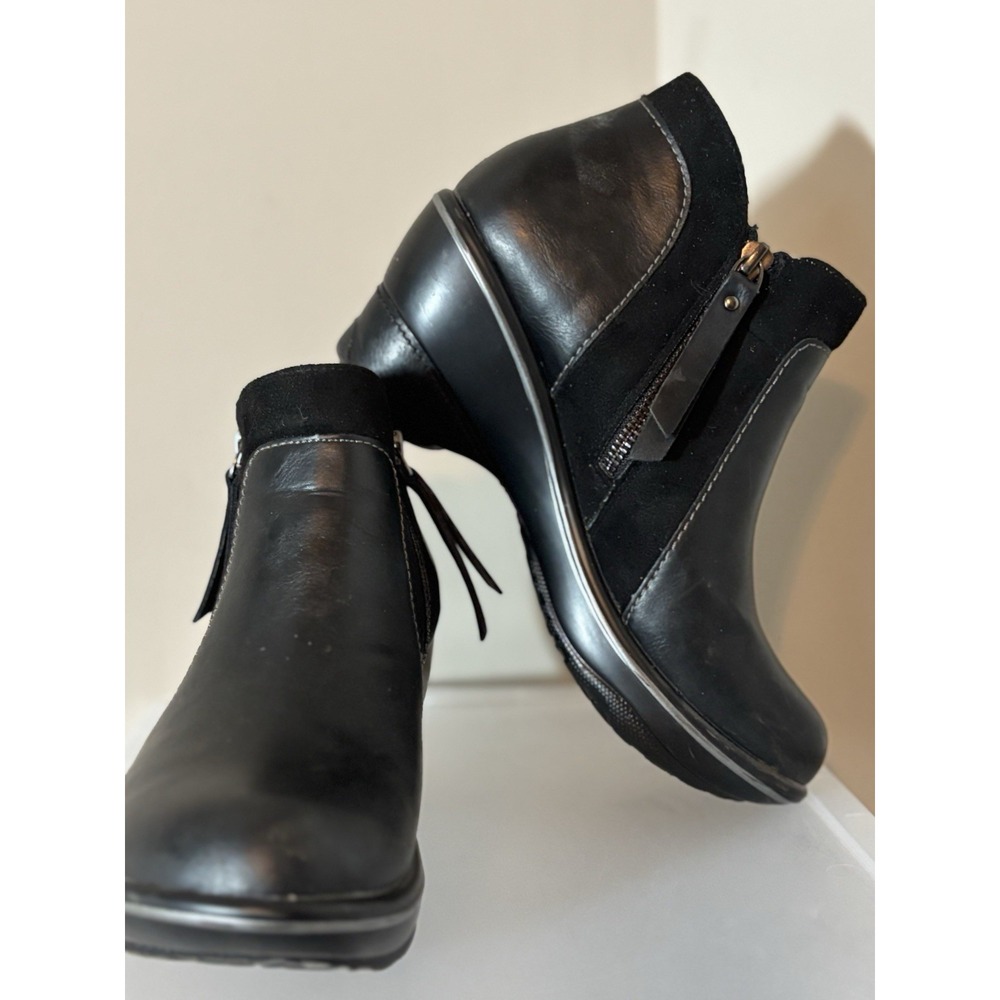 JBU JAMBU Pilot Encore Ankle Boots Womens Size 8M Black Vegan Leather Zippers